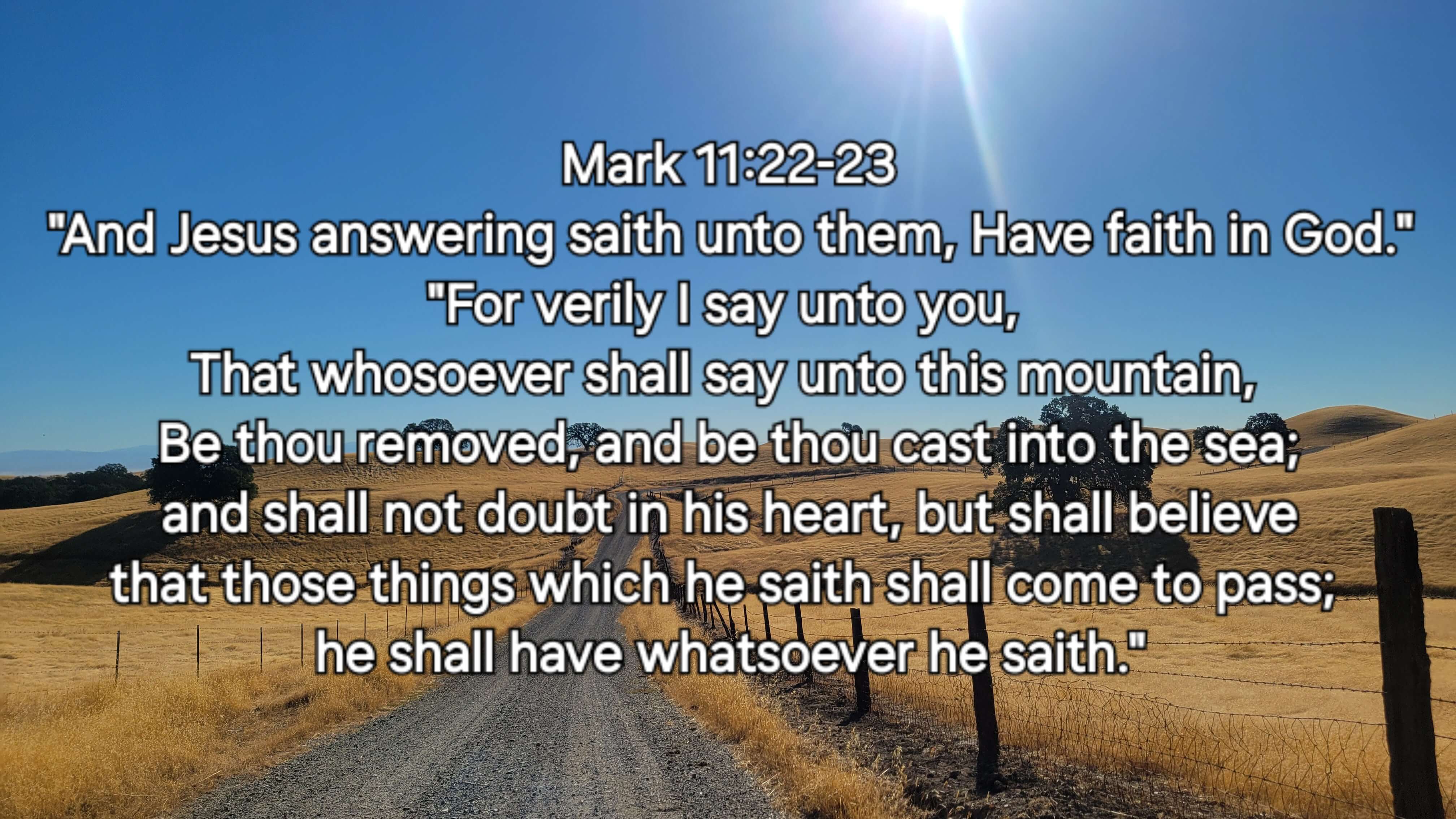Mark 11:22-23