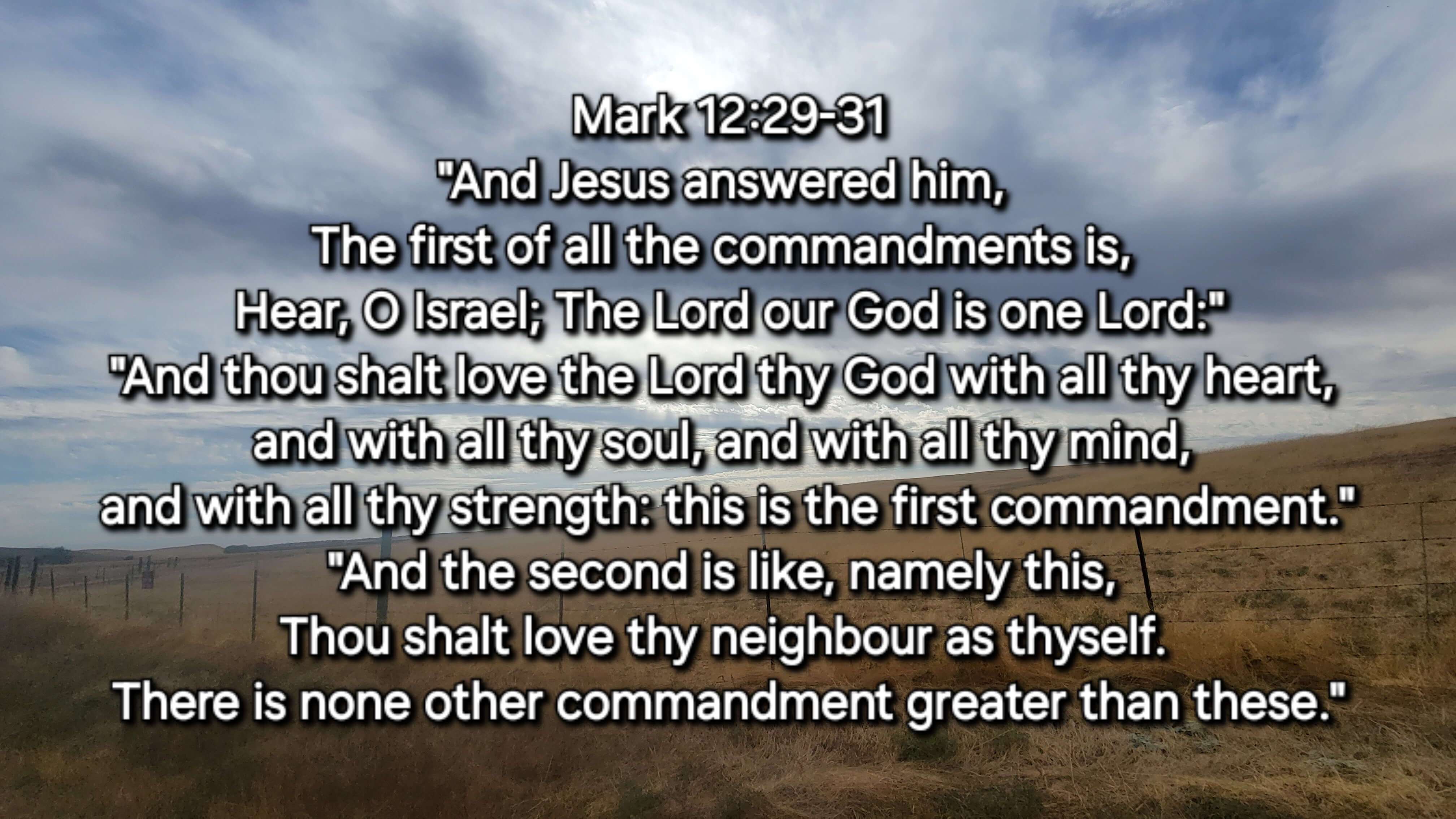 Mark 12:29-31