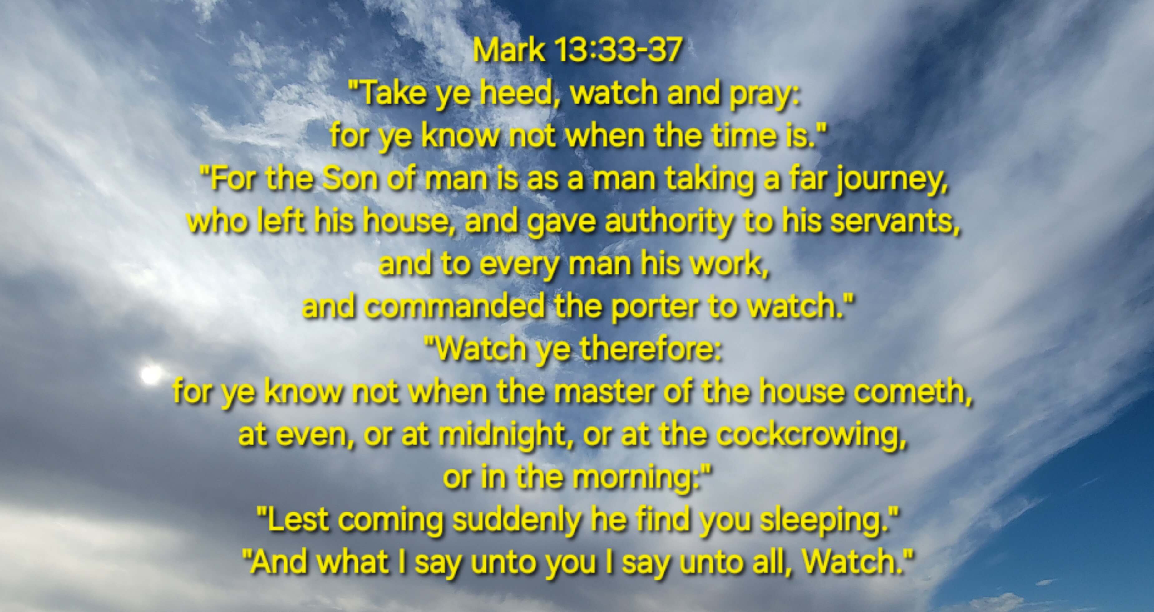 Mark 13:33-37