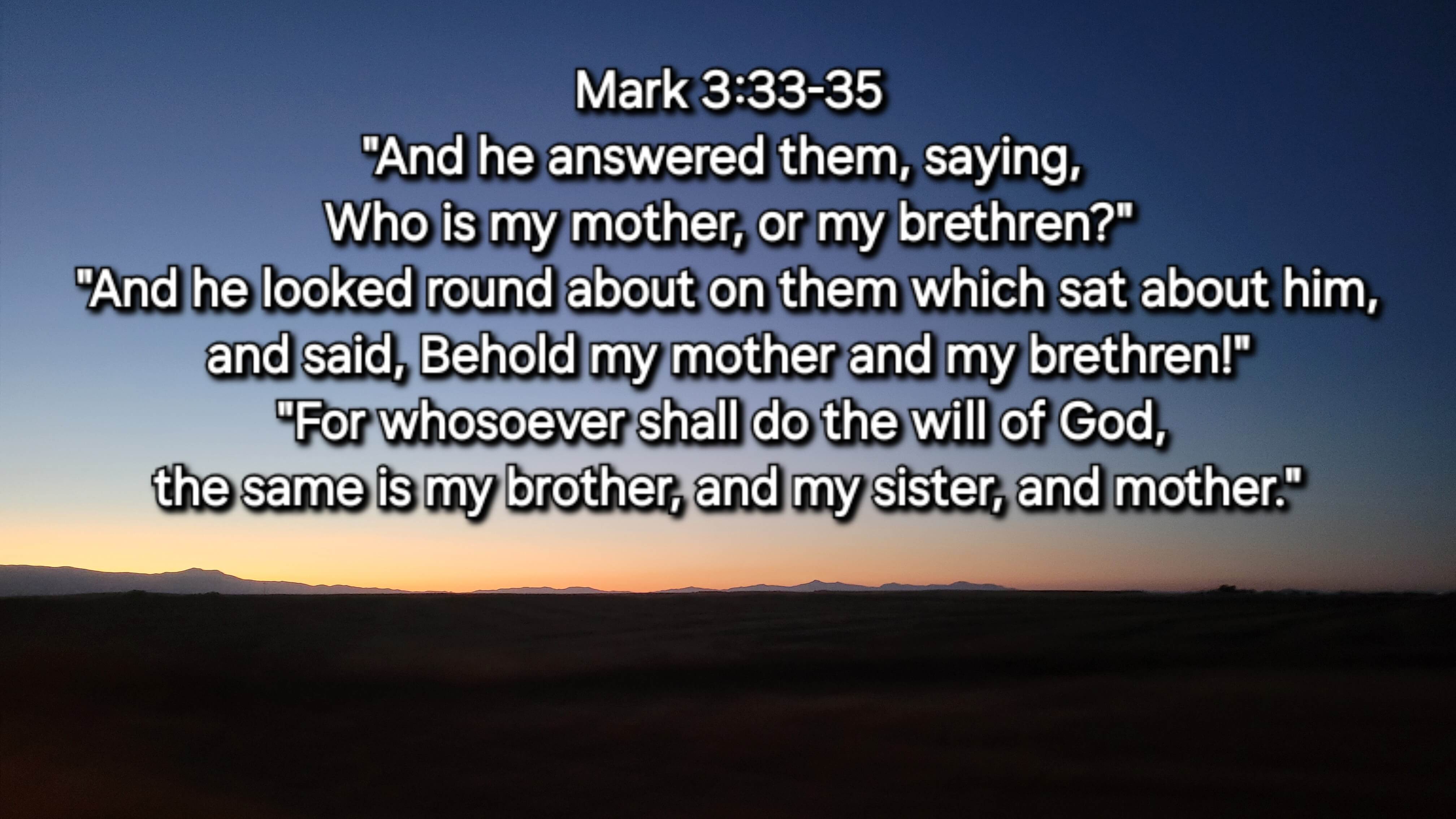 Mark 3:33-35