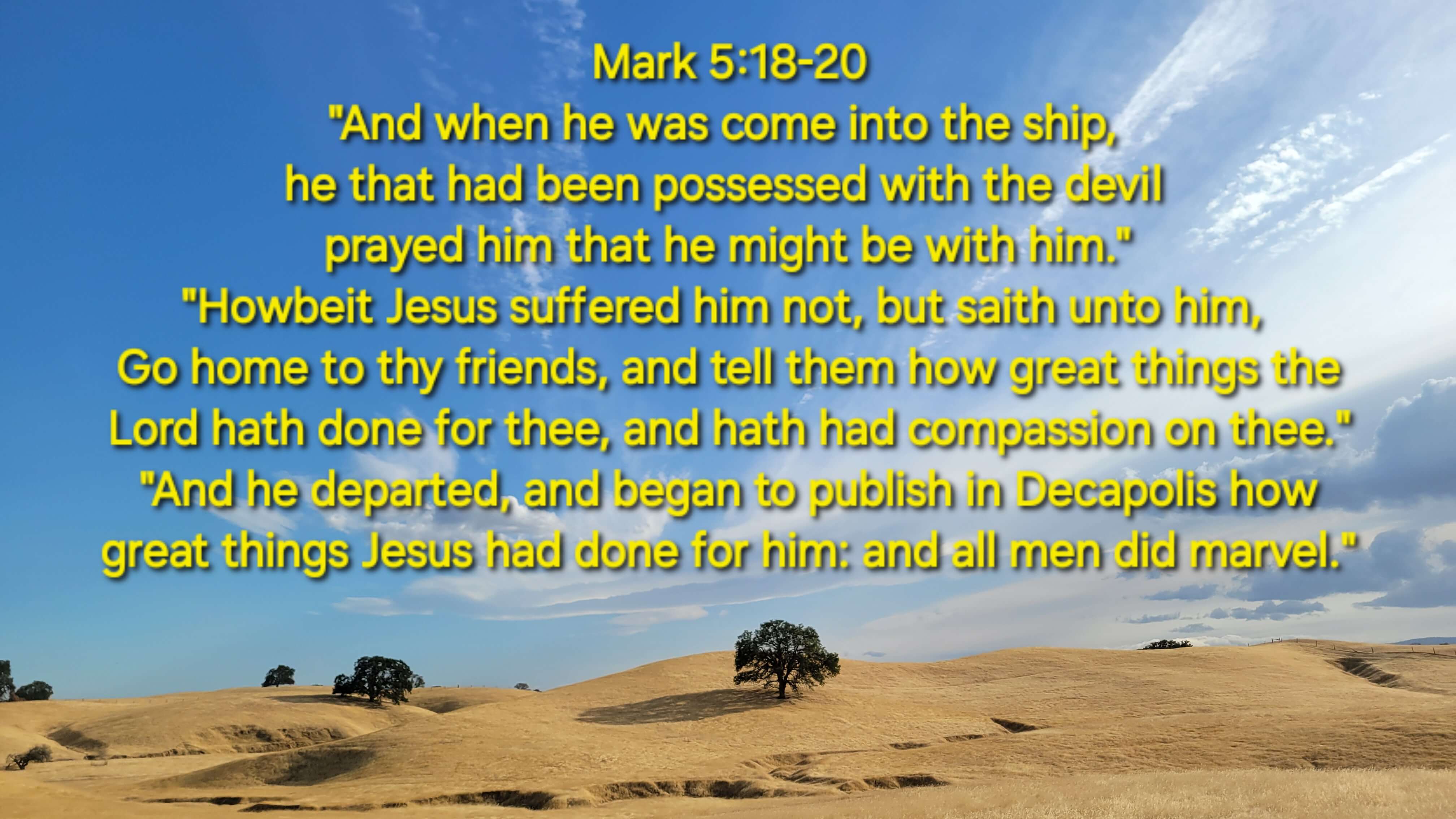 Mark 5:18-20