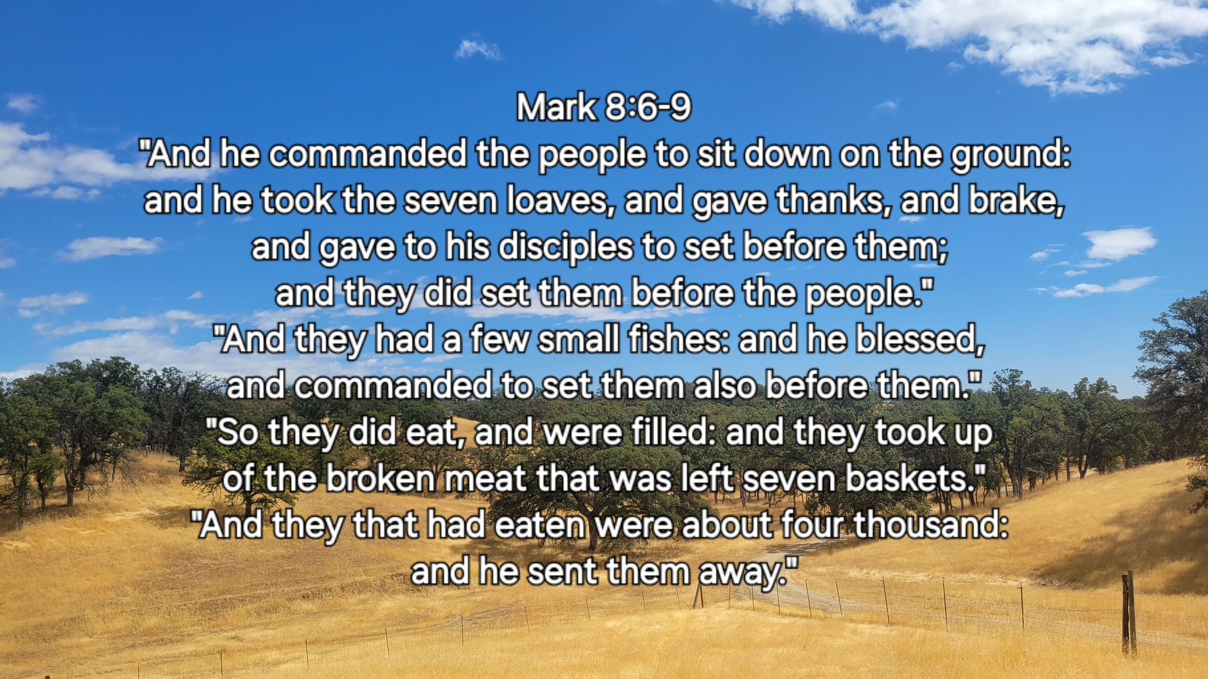 Mark 8:6-9