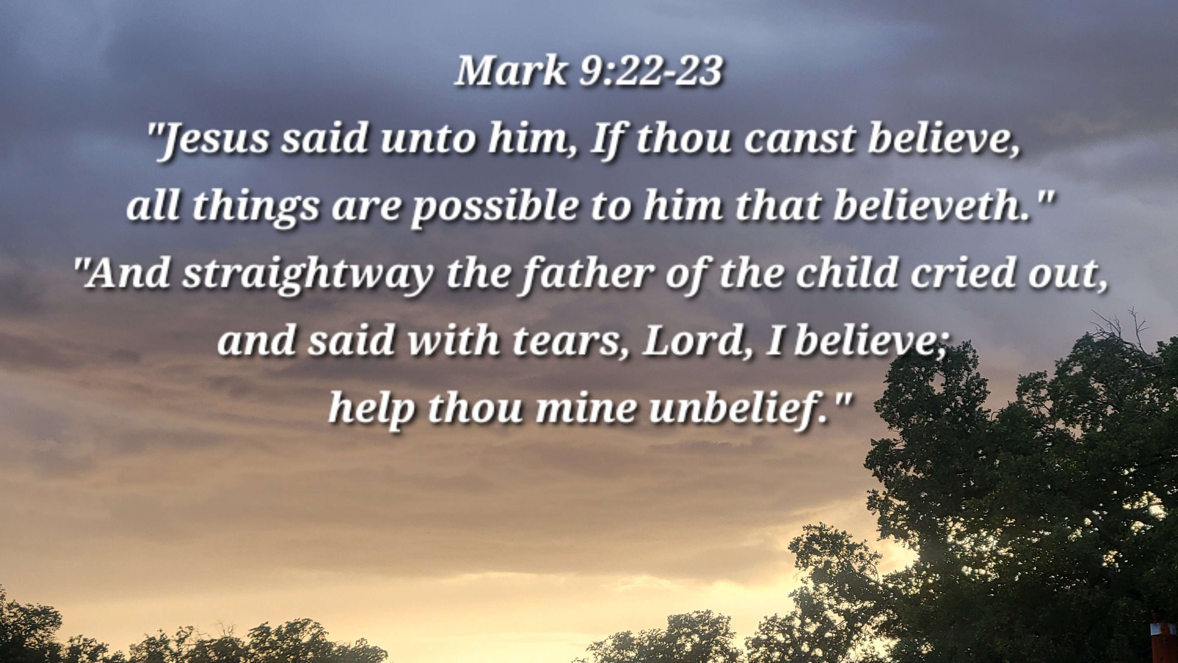 Mark 9:22-23